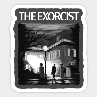 The Exorcist Illustration with title Sticker